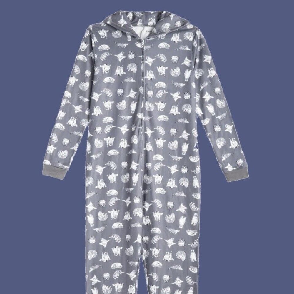 Taylor Swift Official Grey Cat XS Meredith and Olivia Pajamas Jumpsuit Onesie